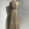 Brown Cotton Sleeveless Dress