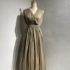 Brown Cotton Sleeveless Dress