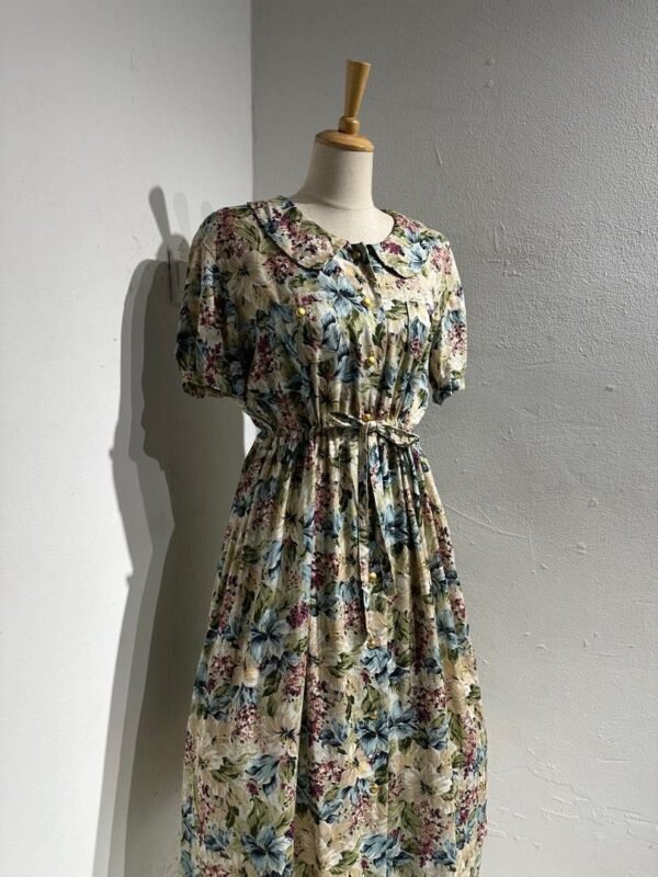 Vintage Floral Cotton Dress