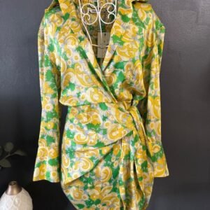 Elegant Flower Wrap Dress