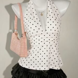 Earth-Toned Halter Neck Vest