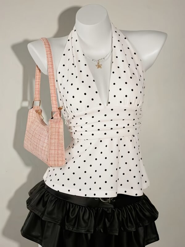 01 Earth-Toned Halter Neck Vest