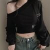 Spring Asymmetrical Cropped Top