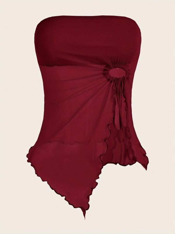 01 Y2K Strapless Ruched Top