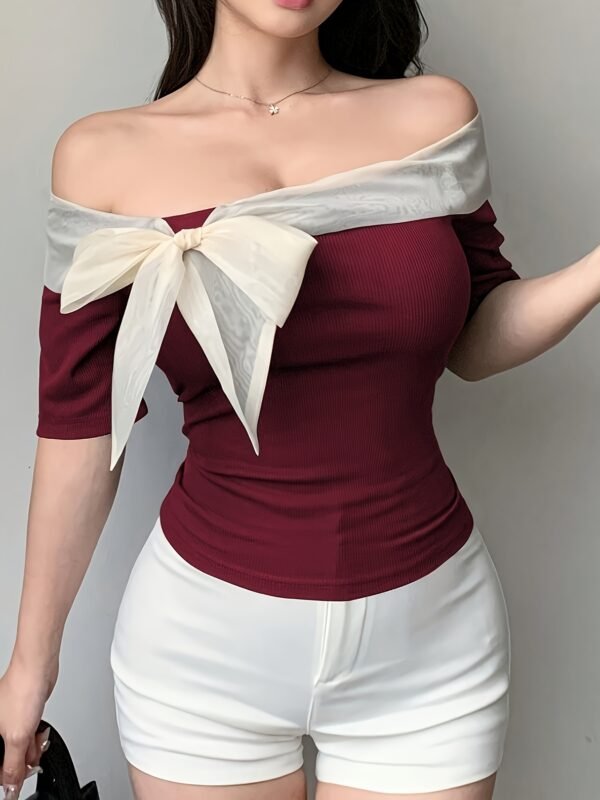 Stylish Women's Off-Shoulder T-Shirt