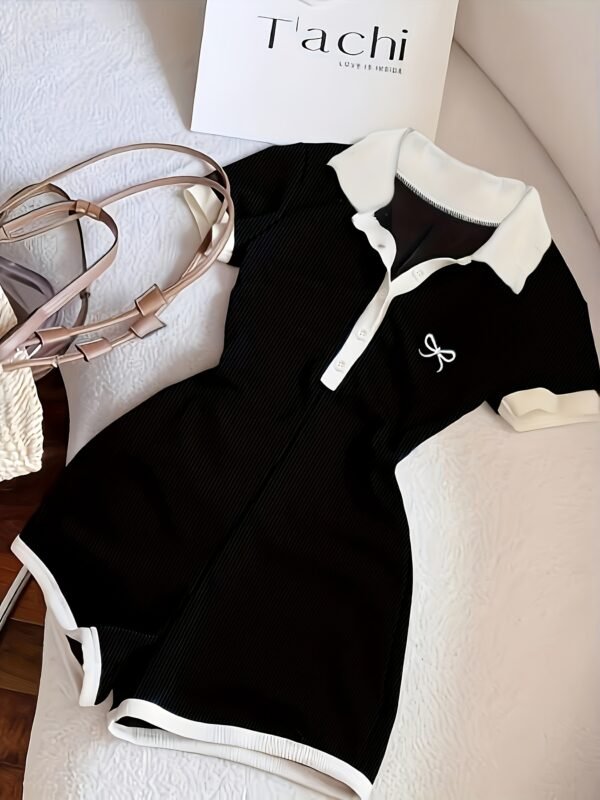 Women's Casual Color-Block Bodysuit