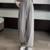 02 High-End Summer Black Suit Pants