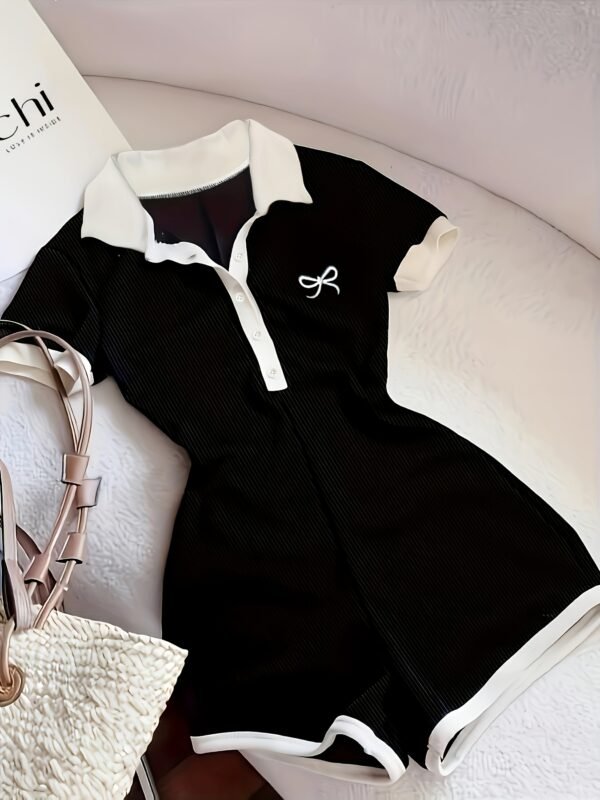 Women's Casual Color-Block Bodysuit