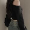 03 Stylish Off-Shoulder Women's Top