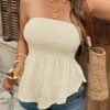 03 Women's Solid Color Off-Shoulder Camisole