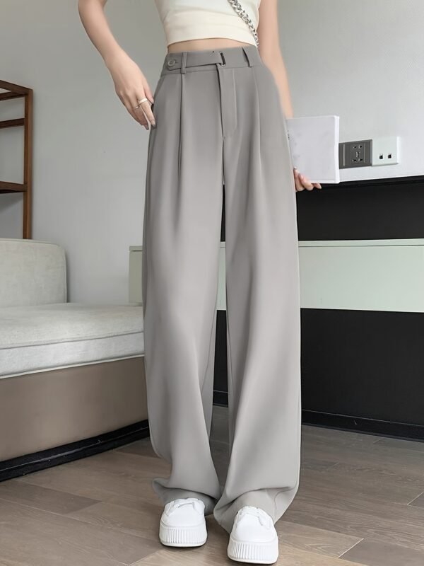 03 High-End Summer Black Suit Pants