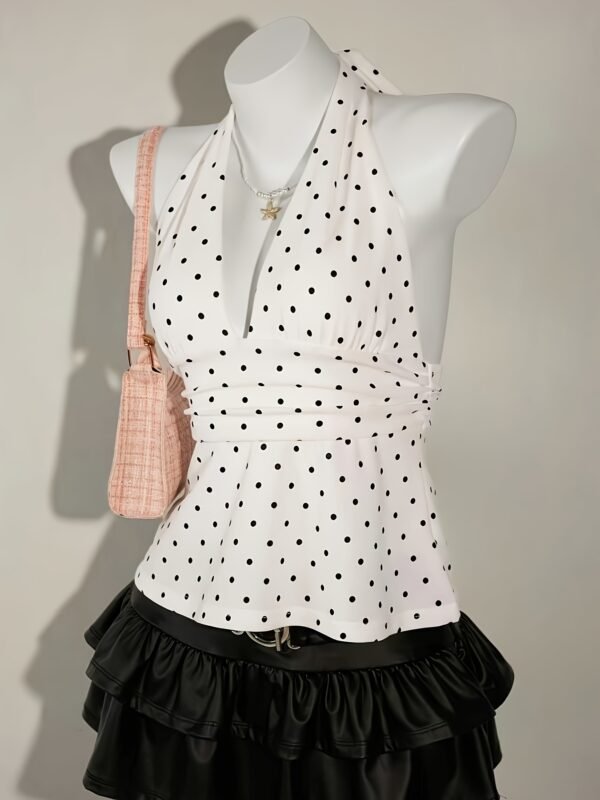 03 Earth-Toned Halter Neck Vest