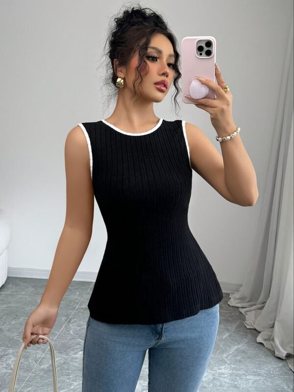 Elegant Ribbed Women's Vest