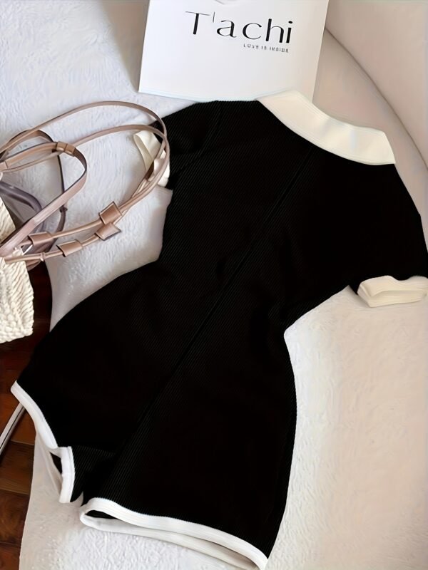 Women's Casual Color-Block Bodysuit