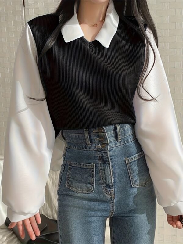 04 Faux Two-Piece Sweatshirt