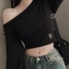 04 Stylish Off-Shoulder Women's Top