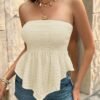 05 Women's Solid Color Off-Shoulder Camisole