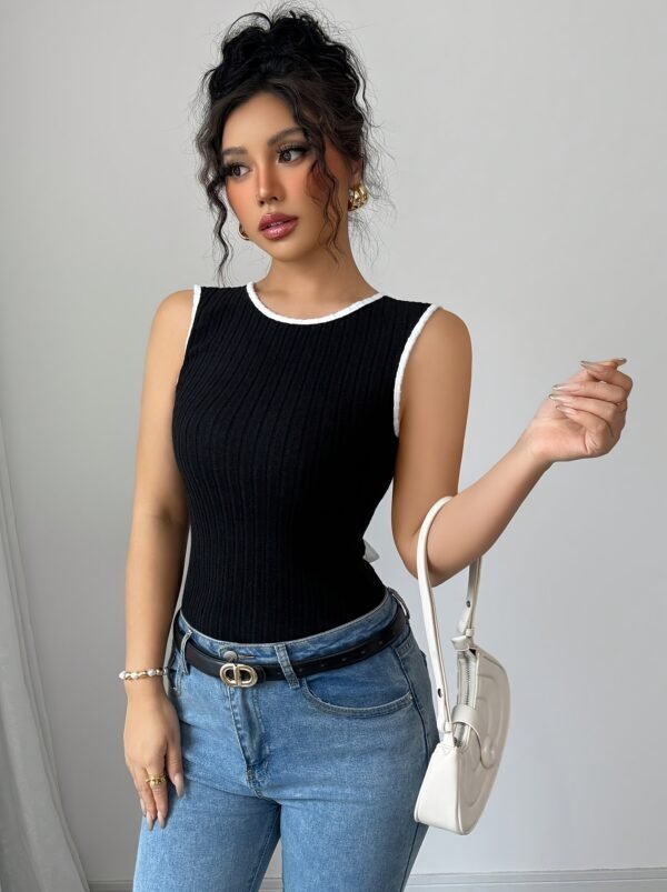 Elegant Ribbed Women's Vest